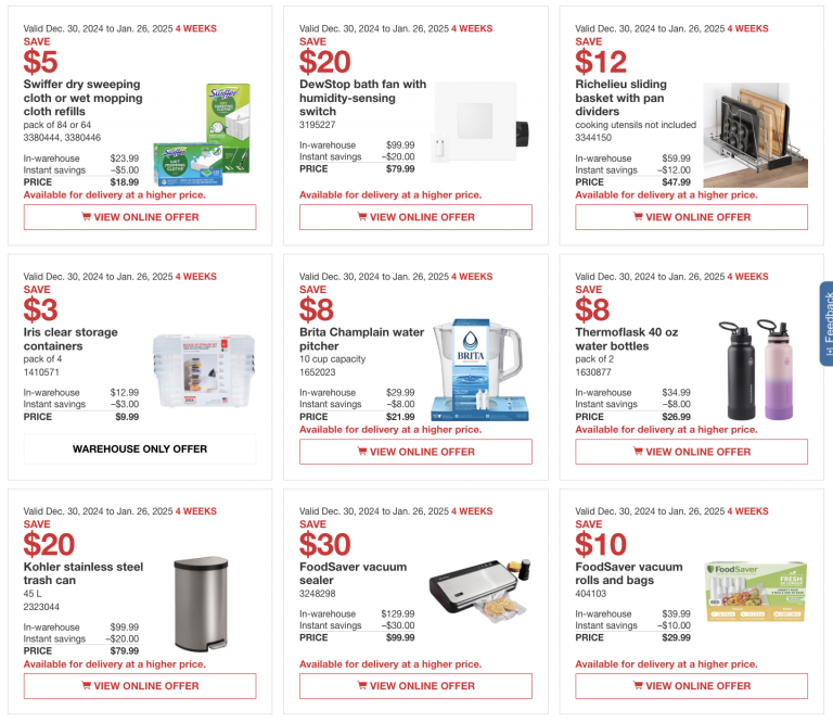 Costco Canada Coupons/Flyers Deals at All Costco Wholesale Warehouses